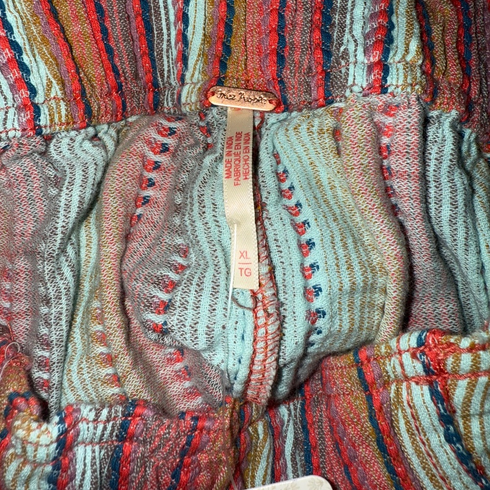 NWT Free People Vibrant Striped Wide Leg Women's Pants - Picture 4 of 6